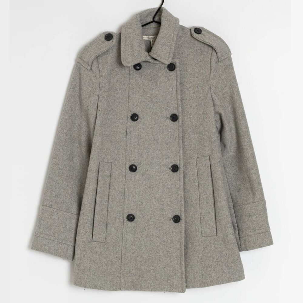 Zara Double-Breasted Wool Swing Coat